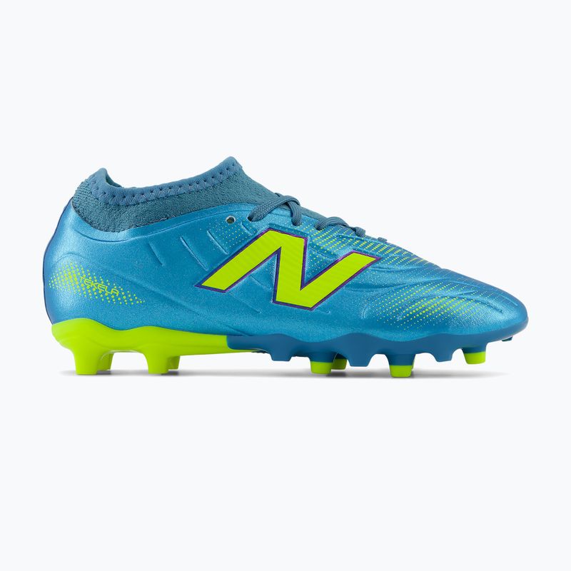 Buty piłkarskie dziecięce New Balance Tekela Team V5 FG metallic blue/alkaline green 2