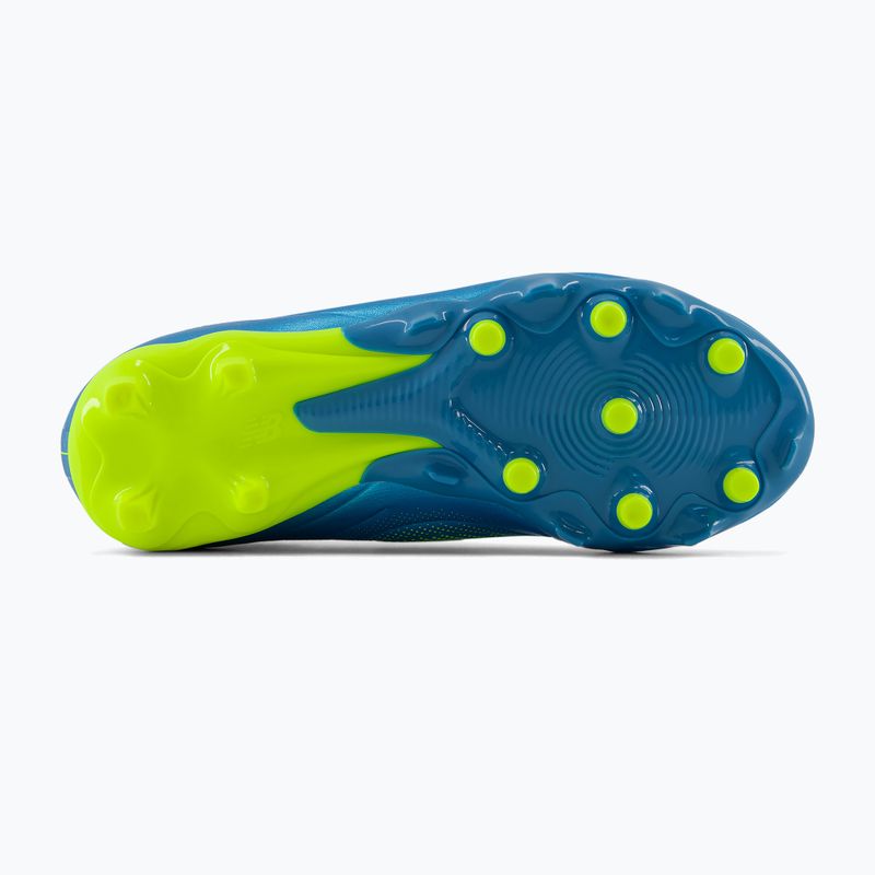 Buty piłkarskie dziecięce New Balance Tekela Team V5 FG metallic blue/alkaline green 4