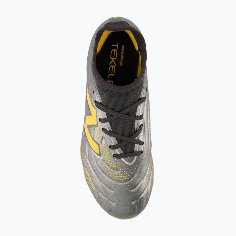 Buty piłkarskie dziecięce New Balance Tekela Team V5 FG harbor grey/black cement 4