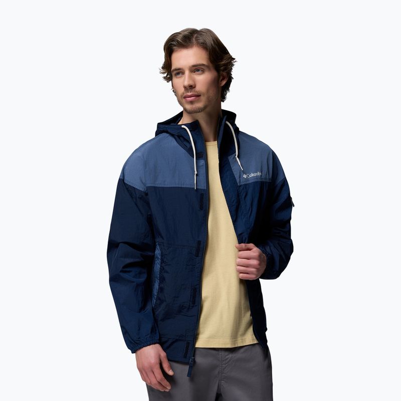 Kurtka przeciwwiatrowa męska Columbia Challenger II Windbreaker collegiate navy/dark mountain 5