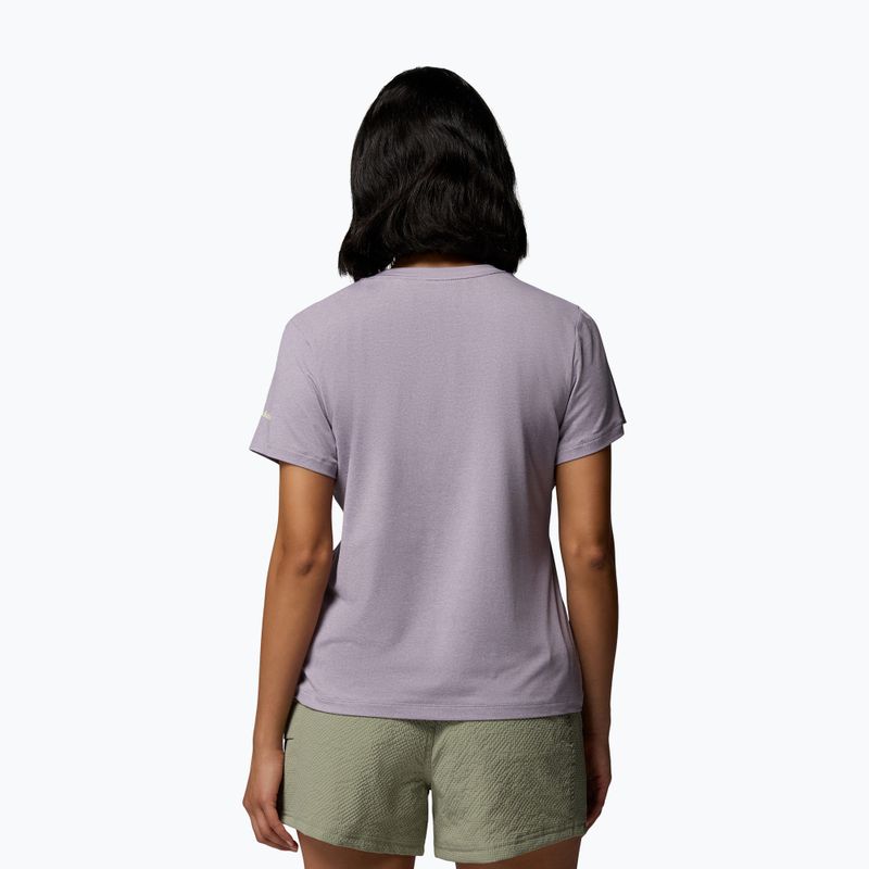 Koszulka damska Columbia Parsons Point Scoop Tee lavender pearl heather/canopy view 3