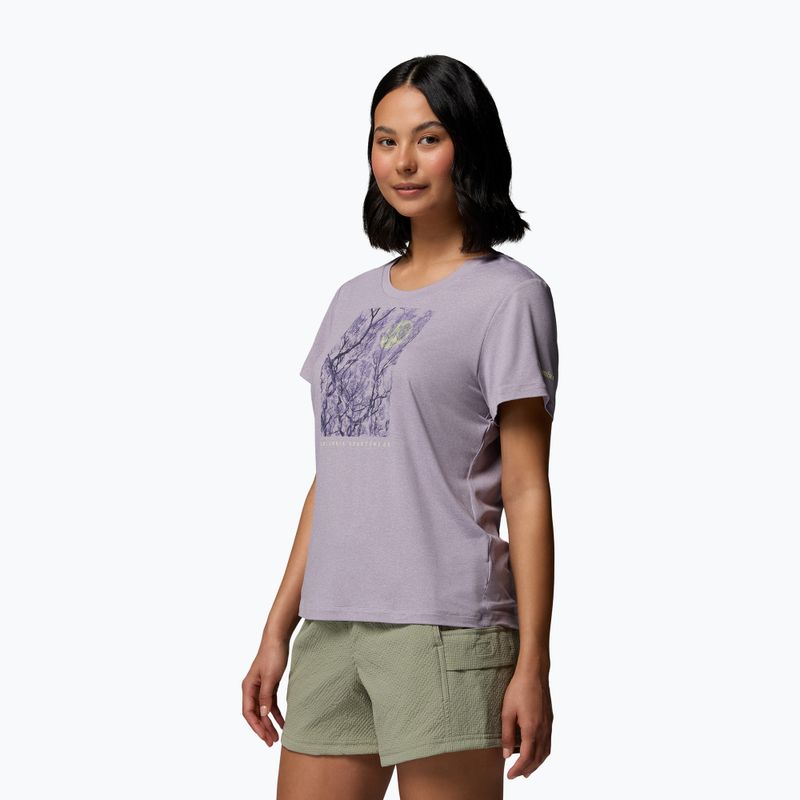 Koszulka damska Columbia Parsons Point Scoop Tee lavender pearl heather/canopy view 4