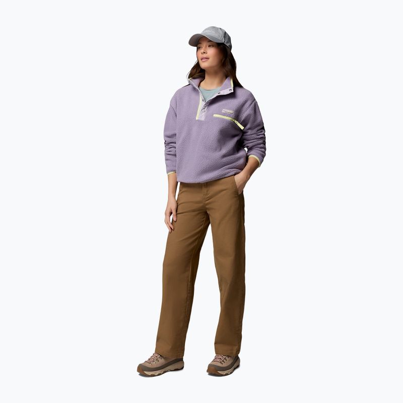 Bluza polarowa damska Columbia Helvetia II Cropped Half Snap Fleece shale purple/lavender haze/citron haz 2