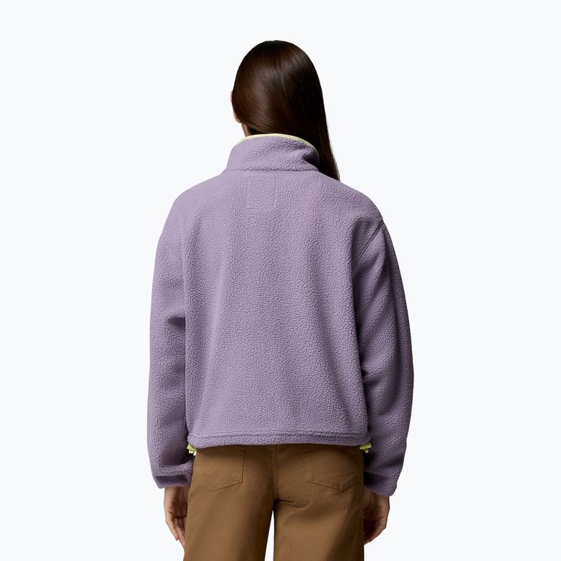Bluza polarowa damska Columbia Helvetia II Cropped Half Snap Fleece shale purple/lavender haze/citron haz 3
