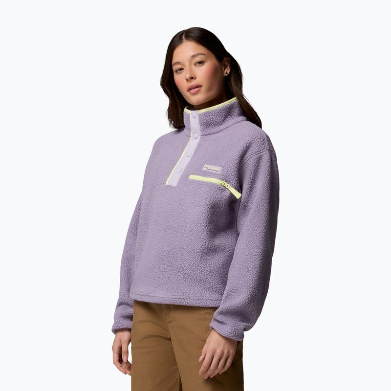 Bluza polarowa damska Columbia Helvetia II Cropped Half Snap Fleece shale purple/lavender haze/citron haz 4