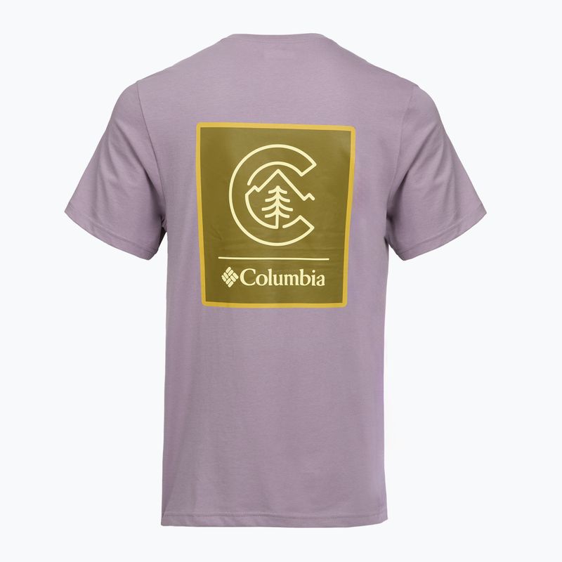 Koszulka męska Columbia CSC Basic Logo Back Tee shale purple/linework c badge 2