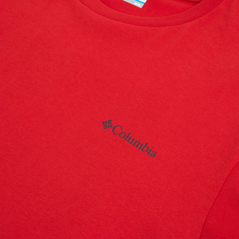 Koszulka męska Columbia CSC Basic Logo Back Tee mountain red/linework c badge 3