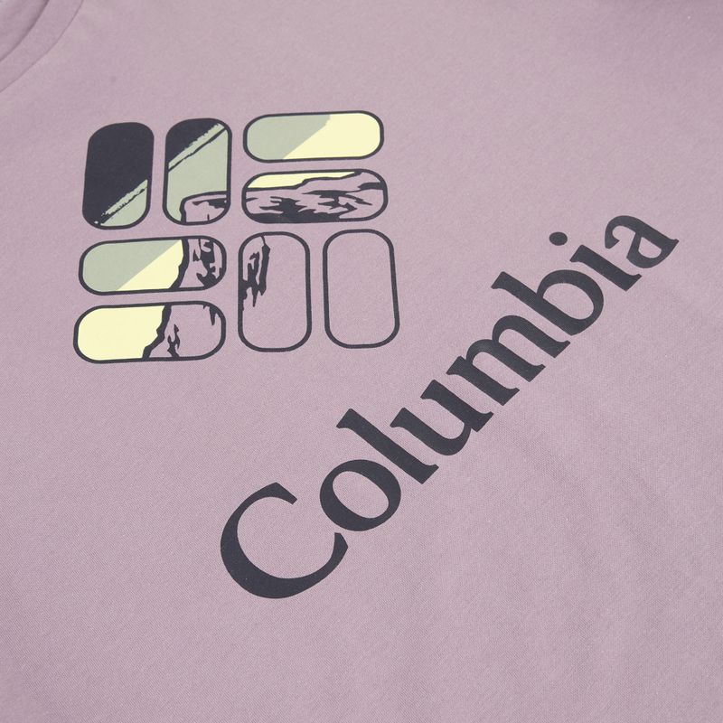 Koszulka męska Columbia CSC Seasonal Graphic shale purple/heavenly stacked gem 3