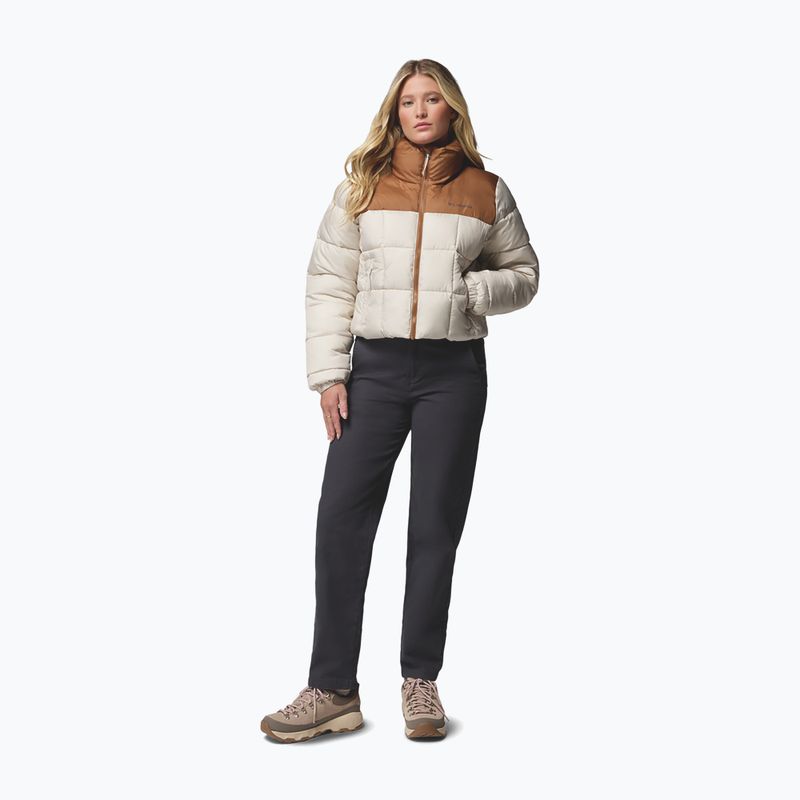 Kurtka ocieplana damska Columbia Puffect III Cropped dark stone/camel brown 2