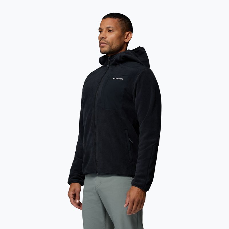 Bluza polarowa męska Columbia Pacific Arch 200 Hooded FZ Fleece Black 4