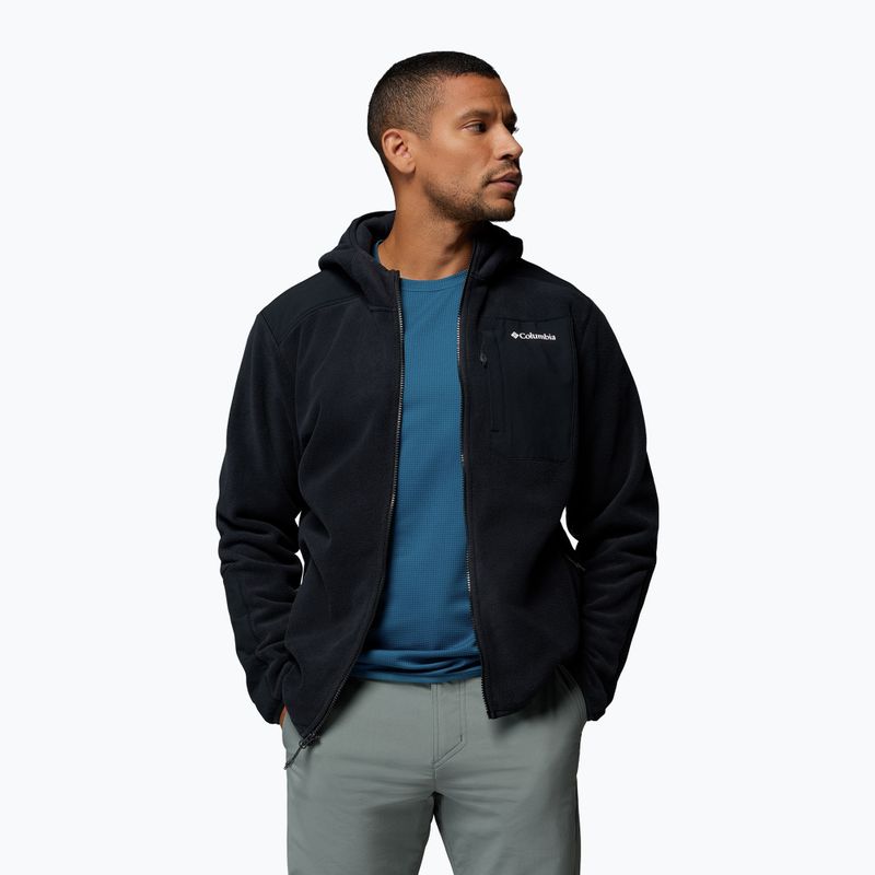 Bluza polarowa męska Columbia Pacific Arch 200 Hooded FZ Fleece Black 5