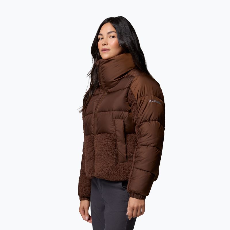 Kurtka hybrydowa damska Columbia Leadbetter Point II Sherpa Hybrid tobacco 4