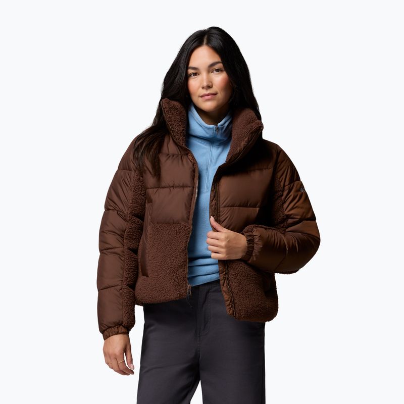 Kurtka hybrydowa damska Columbia Leadbetter Point II Sherpa Hybrid tobacco 5