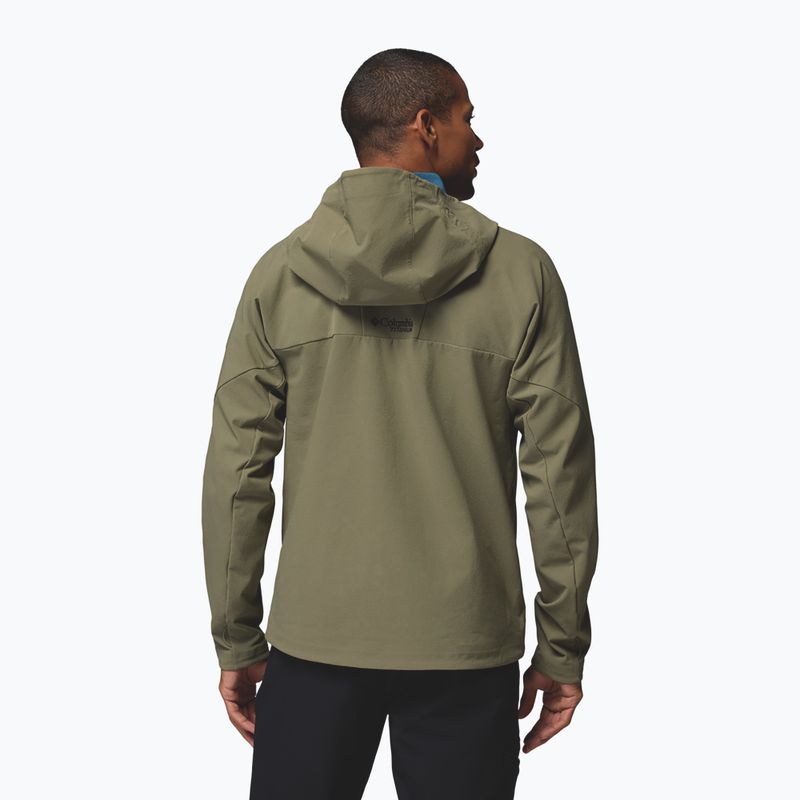 Kurtka softshell męska Columbia Tennen Mountain Hooded Softshell stone green 3