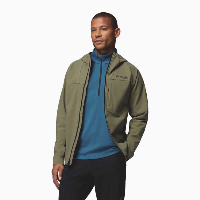 Kurtka softshell męska Columbia Tennen Mountain Hooded Softshell stone green 4