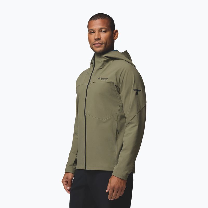 Kurtka softshell męska Columbia Tennen Mountain Hooded Softshell stone green 5