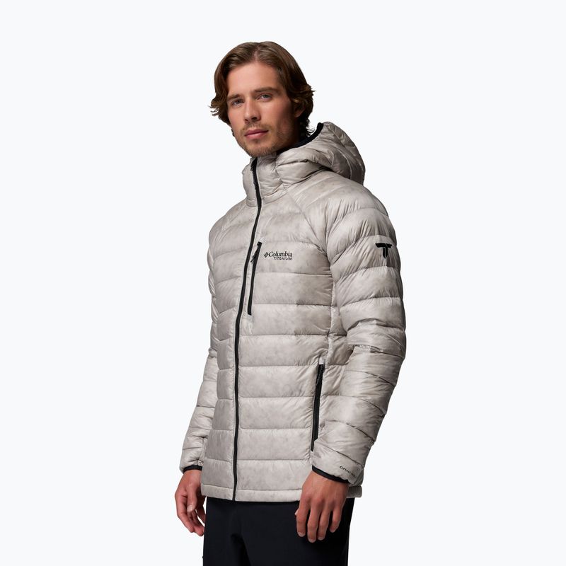 Kurtka puchowa męska Columbia Arctic Crest Down Hooded flint grey 4