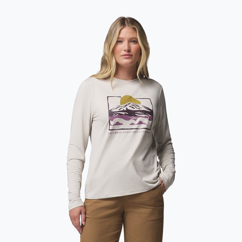 Longsleeve damski Columbia Parsons Point Graphic Tee dark stone heather/all terrain