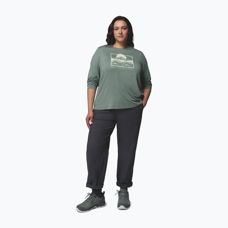 Longsleeve damski Columbia Parsons Point Graphic Tee sedona sage heather/all terrain 2