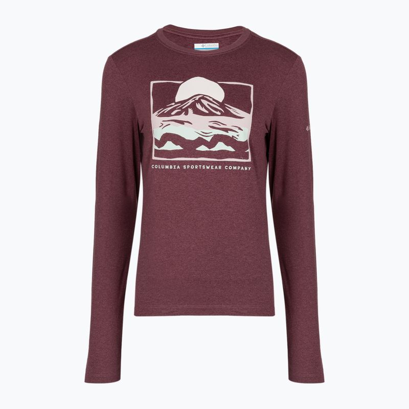 Longsleeve damski Columbia Parsons Point Graphic Tee antique mauve heather/all terrain 6