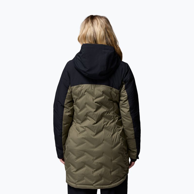 Płaszcz puchowy damski Columbia Mountain Croo III Mid Down stone green/black 3