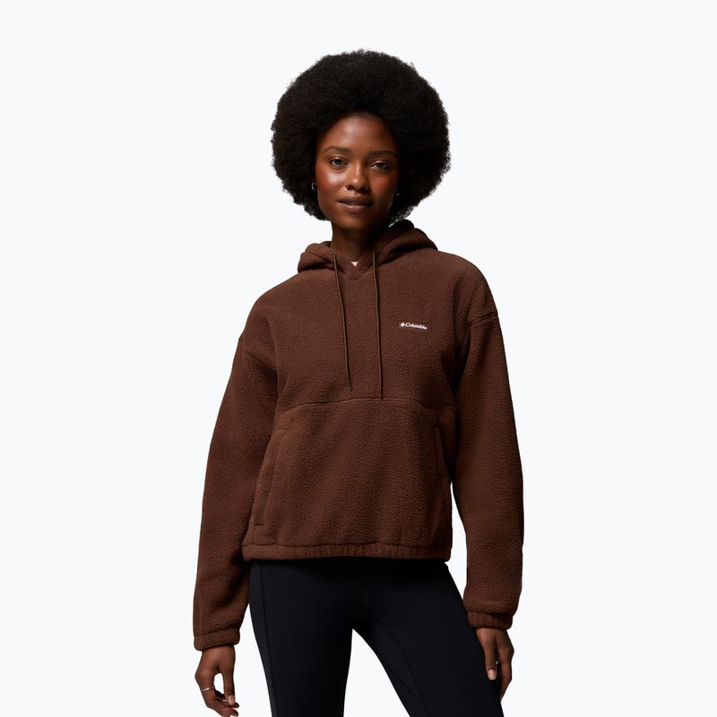 Bluza polarowa damska Columbia Timber Meadow MTR Fleece Hoodie tobacco