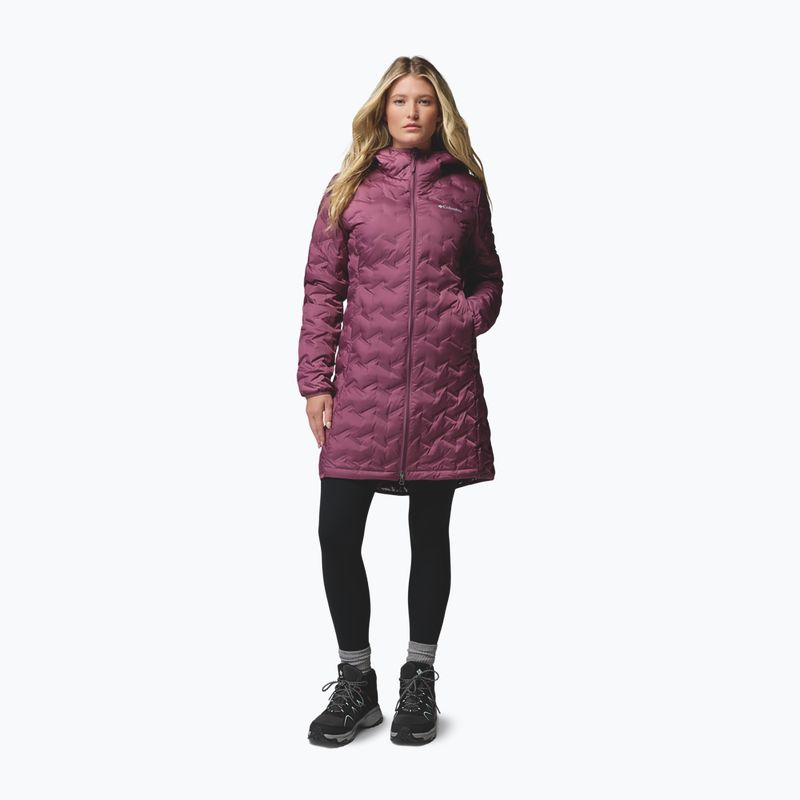 Kurtka puchowa damska Columbia Delta Ridge II Long Down antique mauve 2