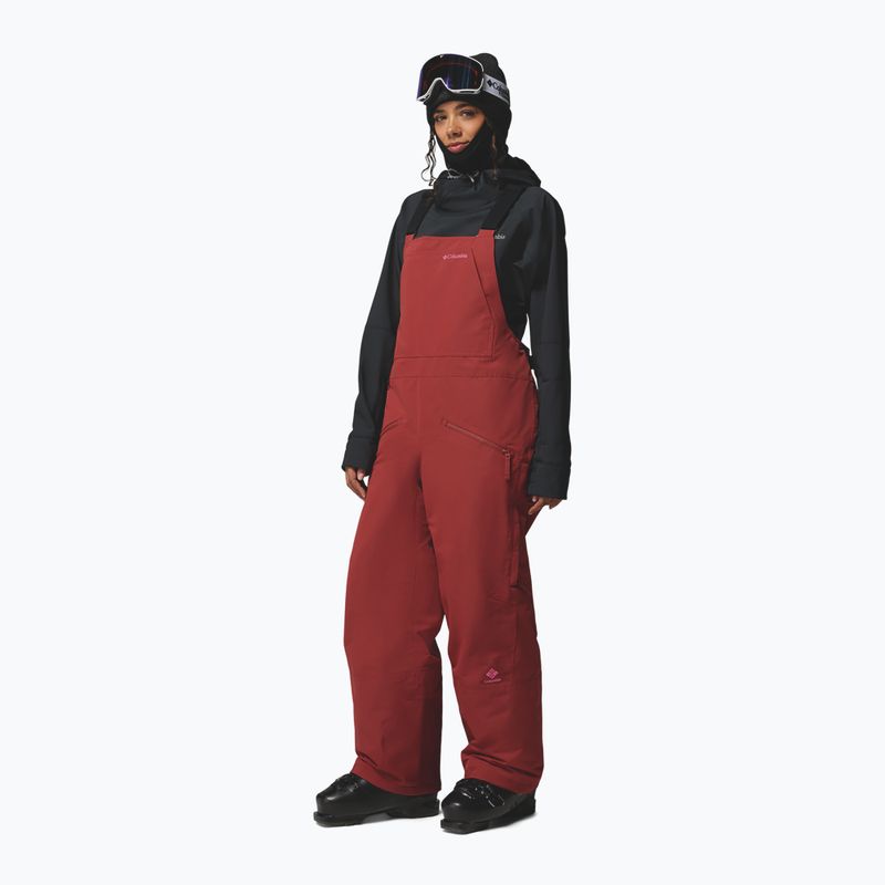 Spodnie narciarskie damskie Columbia Coreshot Bib red oxide 4