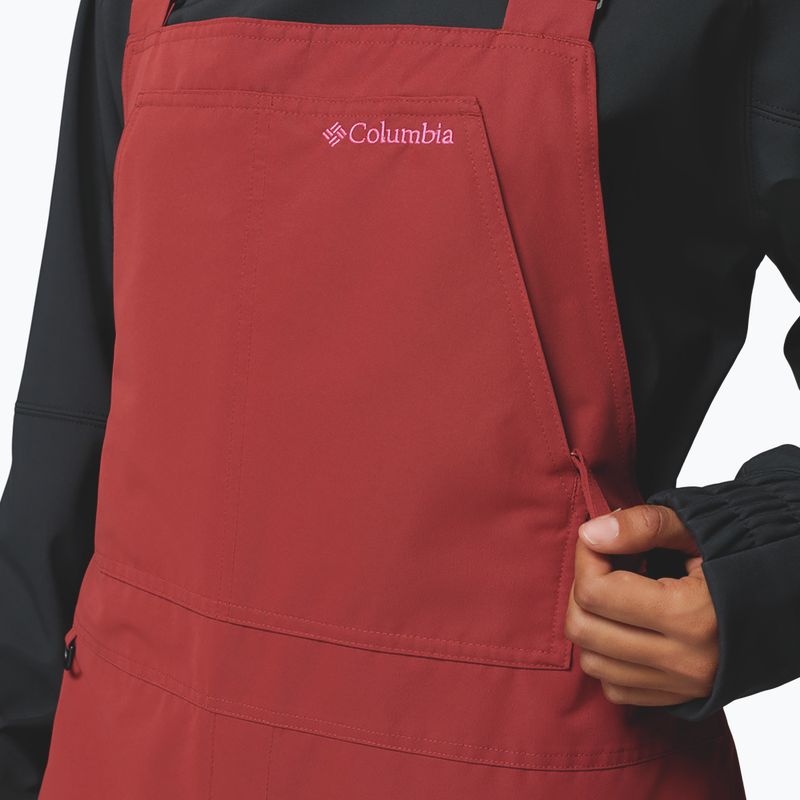 Spodnie narciarskie damskie Columbia Coreshot Bib red oxide 6