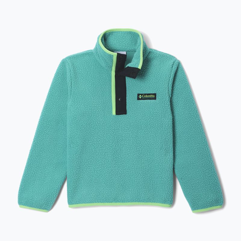 Bluza polarowa dziecięca Columbia Halvetia II Half Snap Fleece teal/black
