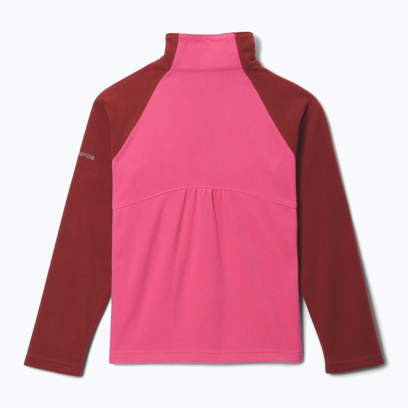 Bluza polarowa dziecięca Columbia Glacial Fleece Half Zip nico/red oxide 2