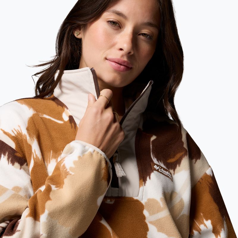 Bluza polarowa damska Columbia Sequoia Grove II Printed Half Zip camel brown ikatbloom 5