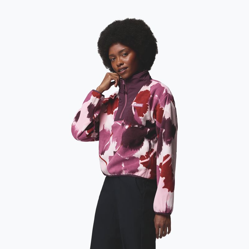 Bluza polarowa damska Columbia Sequoia Grove II Printed Half Zip antique mauve ikatbloom 4