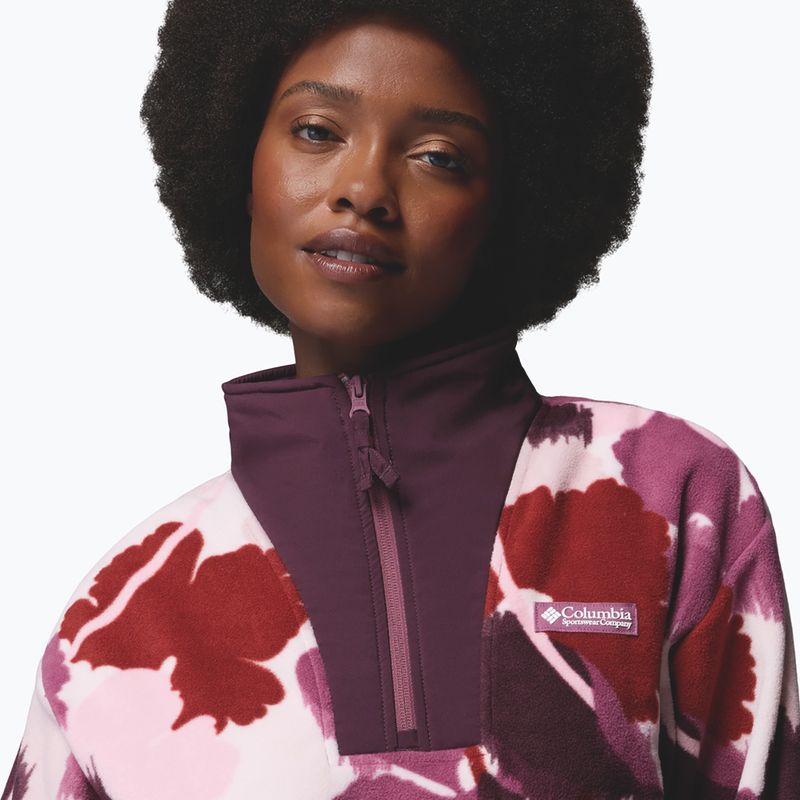 Bluza polarowa damska Columbia Sequoia Grove II Printed Half Zip antique mauve ikatbloom 5