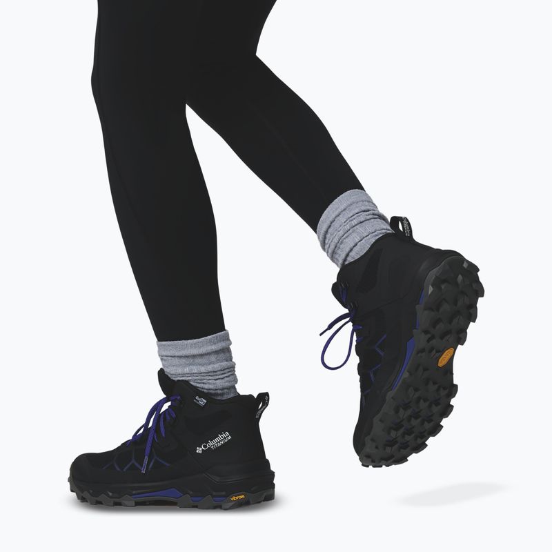 Buty trekkingowe damskie Columbia Peakfreak Titanum Outdry Mid black/purple quartz 6