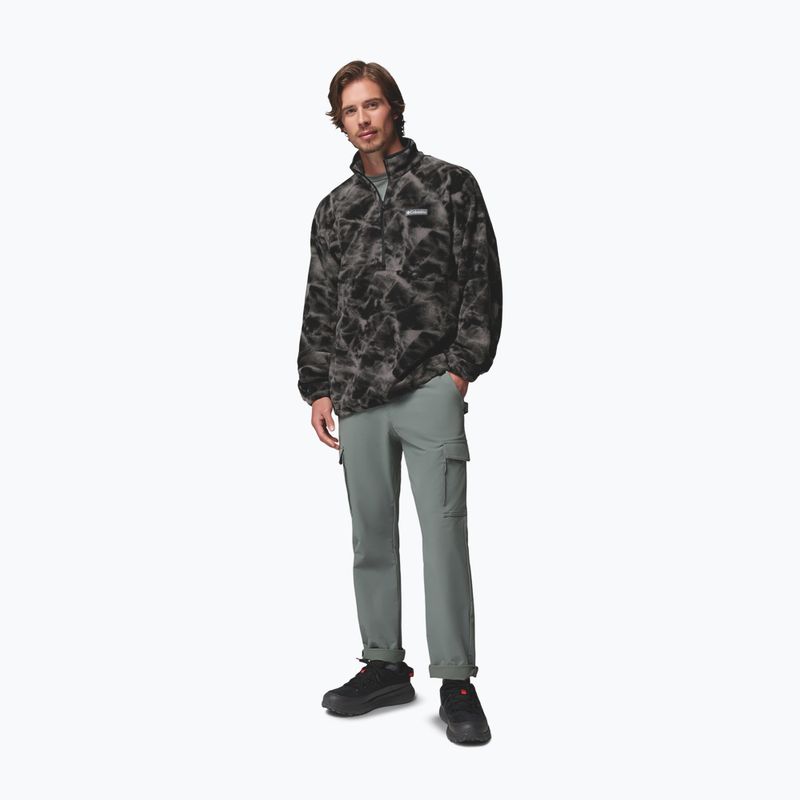 Bluza polarowa męska Columbia Timber Crest MTR Fleece Printed HZ black/icypeaks 2