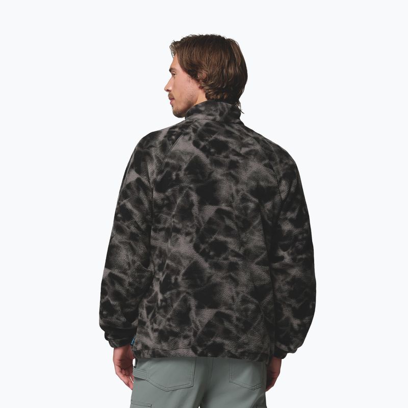 Bluza polarowa męska Columbia Timber Crest MTR Fleece Printed HZ black/icypeaks 3
