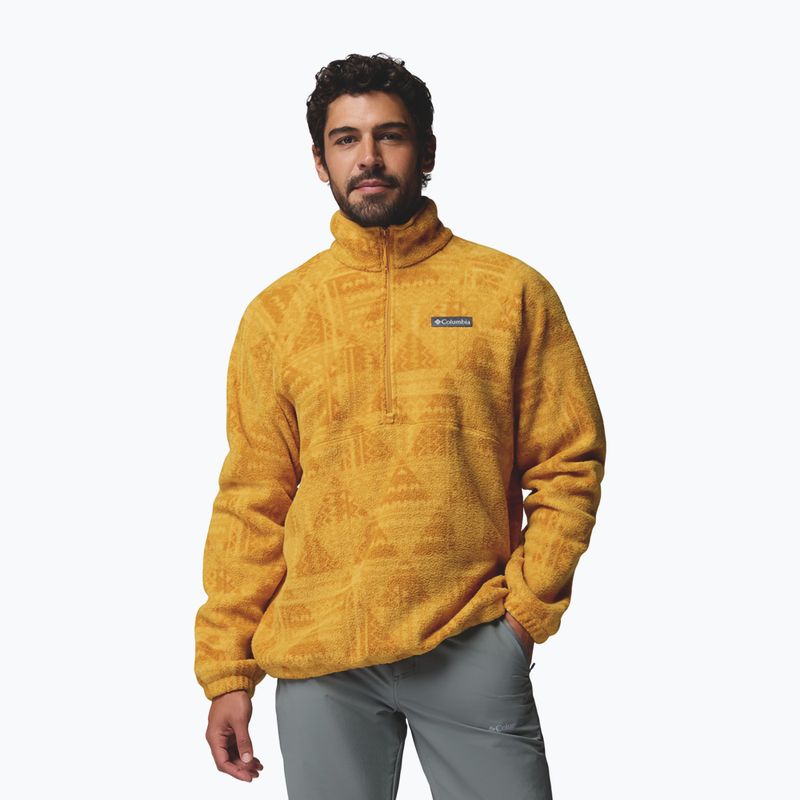 Bluza polarowa męska Columbia Timber Crest MTR Fleece Printed HZ squash/geomix tonal
