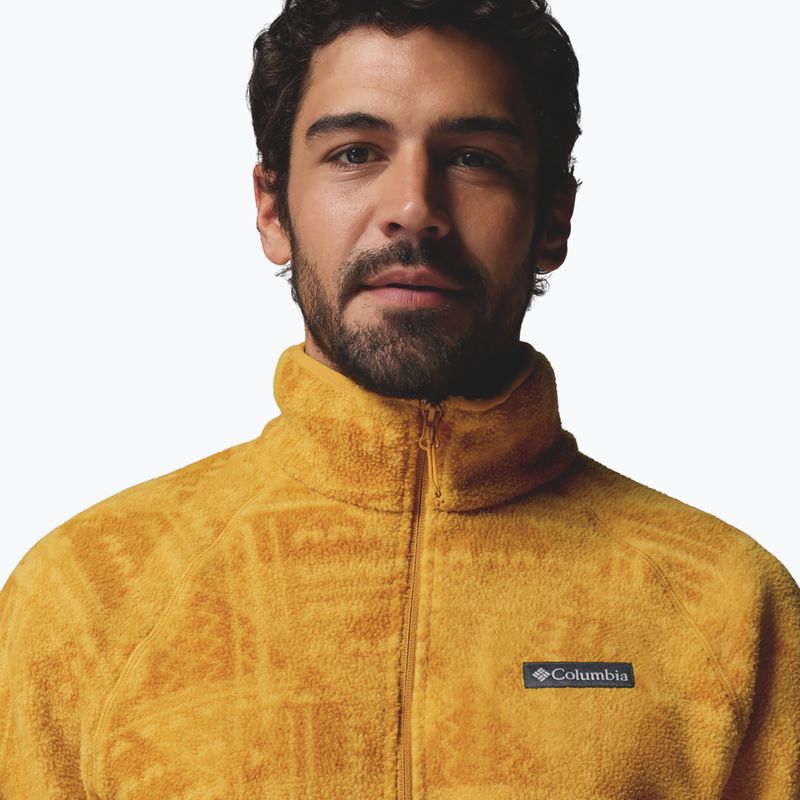 Bluza polarowa męska Columbia Timber Crest MTR Fleece Printed HZ squash/geomix tonal 5