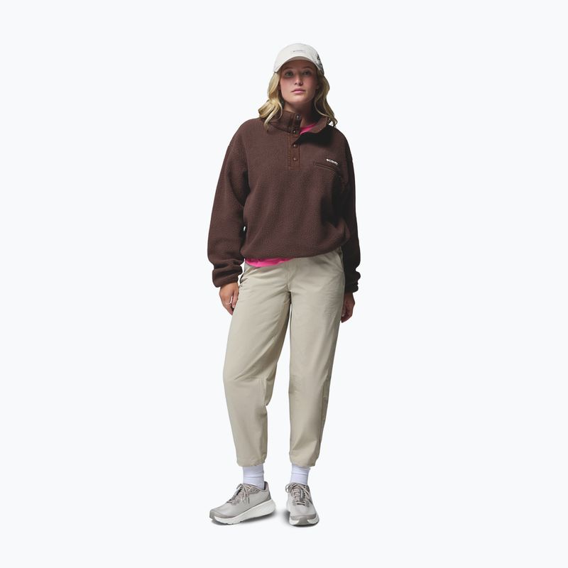 Bluza polarowa damska Columbia Helvetia II Cropped Half Snap Fleece tobacco 2