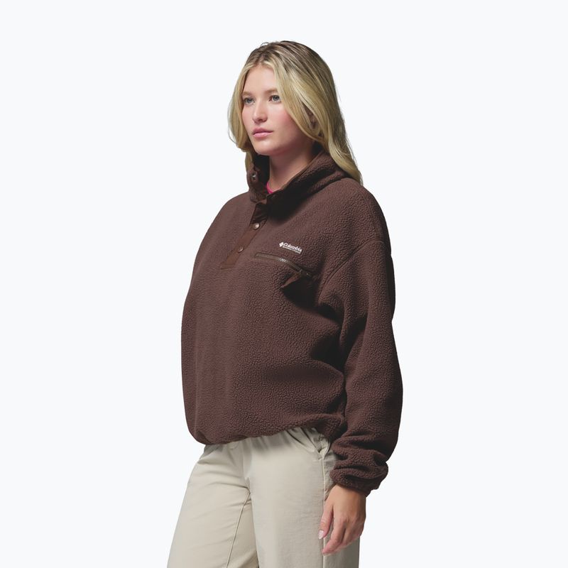 Bluza polarowa damska Columbia Helvetia II Cropped Half Snap Fleece tobacco 4