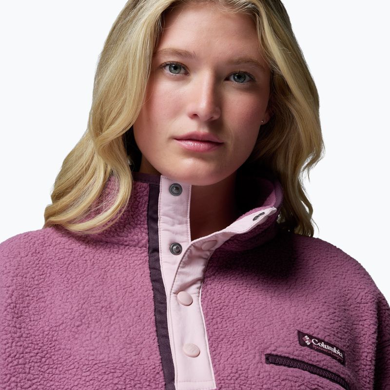 Bluza polarowa damska Columbia Helvetia II Cropped Half Snap Fleece antique mauve/mineral pink 5