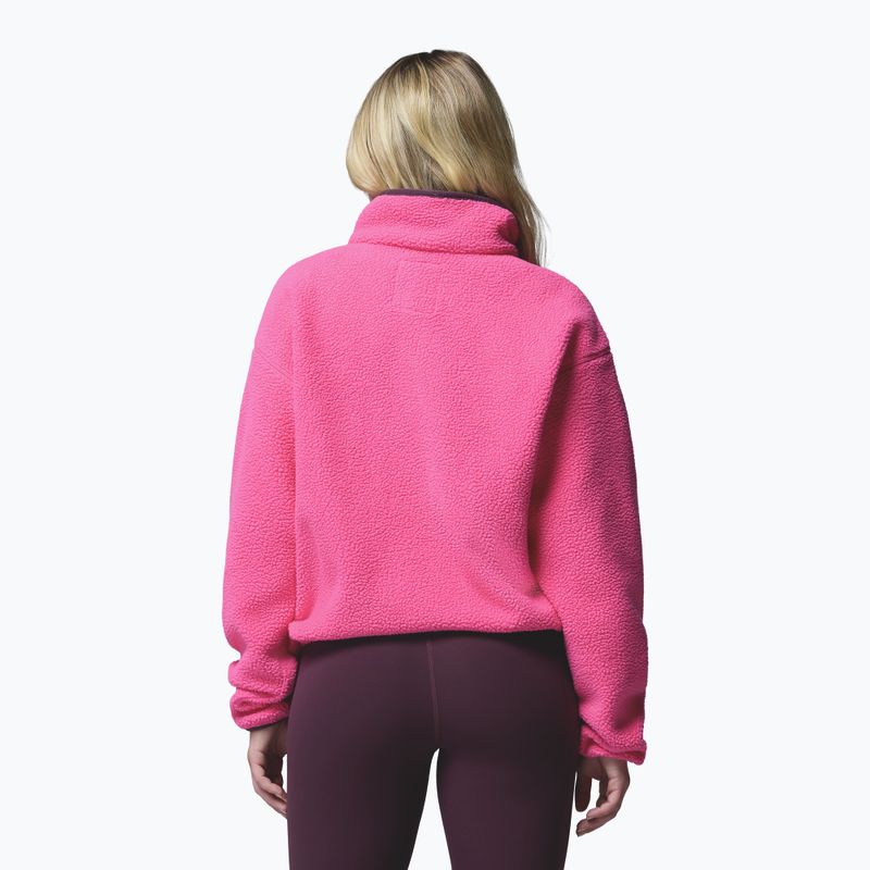 Bluza polarowa damska Columbia Helvetia II Cropped Half Snap Fleece nico/dark stone 3