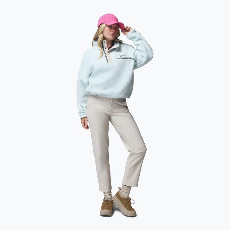 Bluza polarowa damska Columbia Helvetia II Cropped Half Snap Fleece tea light/dark stone 2