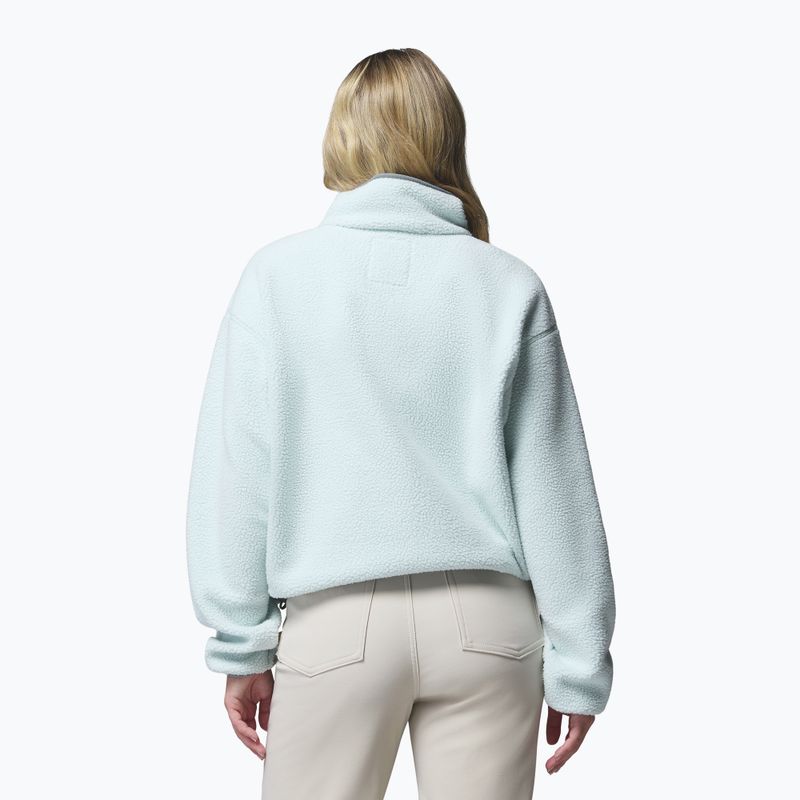 Bluza polarowa damska Columbia Helvetia II Cropped Half Snap Fleece tea light/dark stone 3