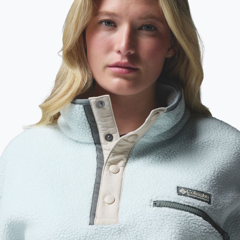 Bluza polarowa damska Columbia Helvetia II Cropped Half Snap Fleece tea light/dark stone 5