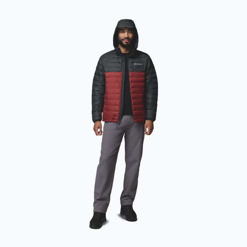 Kurtka męska Columbia Powder Lite II Hooded red oxide/shark 2