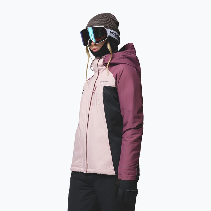 Kurtka narciarska damska Columbia Snowy Summit Ins mineral pink/black/antique mauve x dye 5