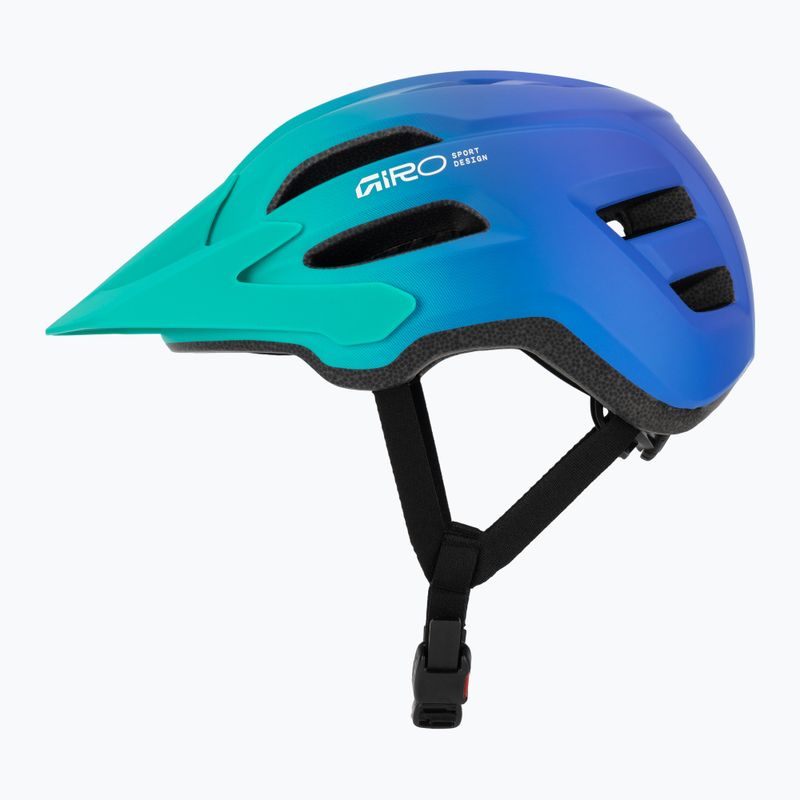 Kask rowerowy dziecięcy Giro Fixture II matte aqua green/blue jewel fade 3