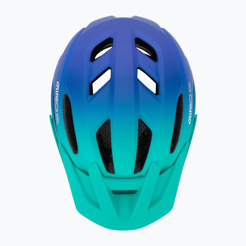Kask rowerowy dziecięcy Giro Fixture II matte aqua green/blue jewel fade 6